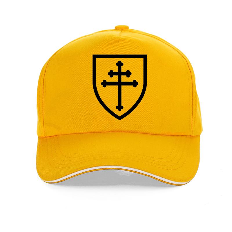 Classic Lorraine Cross Signet Men Hat Orthodox Cross Printing Baseball Cap Male Punk Style Adjustable Snapback Hats Gorra