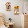 Bohemian Wooden Wall-Mounted Living Room Shelf