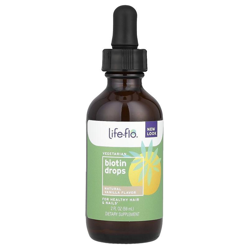 Biotin Drops, Natural Vanilla , 2 fl oz (59 ml)