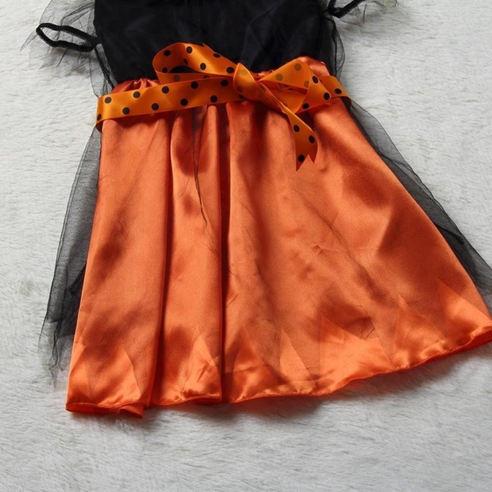 Dress Up Girls Witch Halloween Costume Gothic Witch Elf Dress Costume Ghost Bride