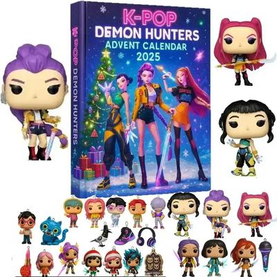 New Kpop Demon Hunters Advent Calendar K Pop Demon Hunters Rumi Mira Zoey Tiger Christmas Countdown Advent Calendar Gift 24 Days