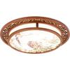 Chinese round ceiling lamp bedroom study living room antique classical LED solid wood light YHJ40608