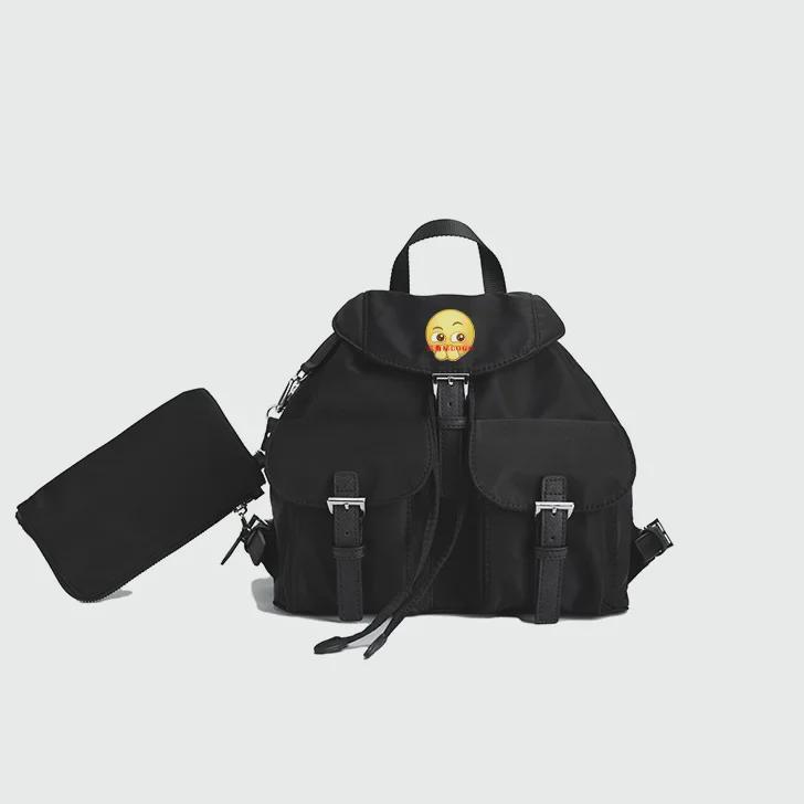 Women's Waterproof Nylon Drawstring Backpack – Casual Small Parachute Backpack for Students and Parties