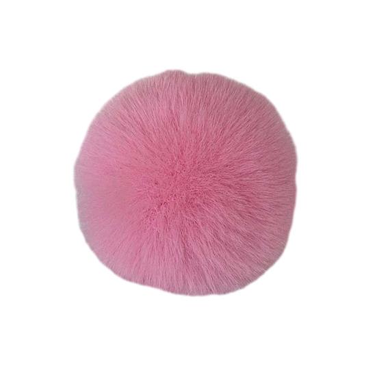 Faux Fur Pom Pom Fluffy Ball with Elastic Loop Cute Plush Ball Bag Charm for Craft Projects Hat Accessories