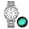 TPW Light Up Watch Dial Full Luminous Face 40mm Easy Reader Steel Strap 3ATM