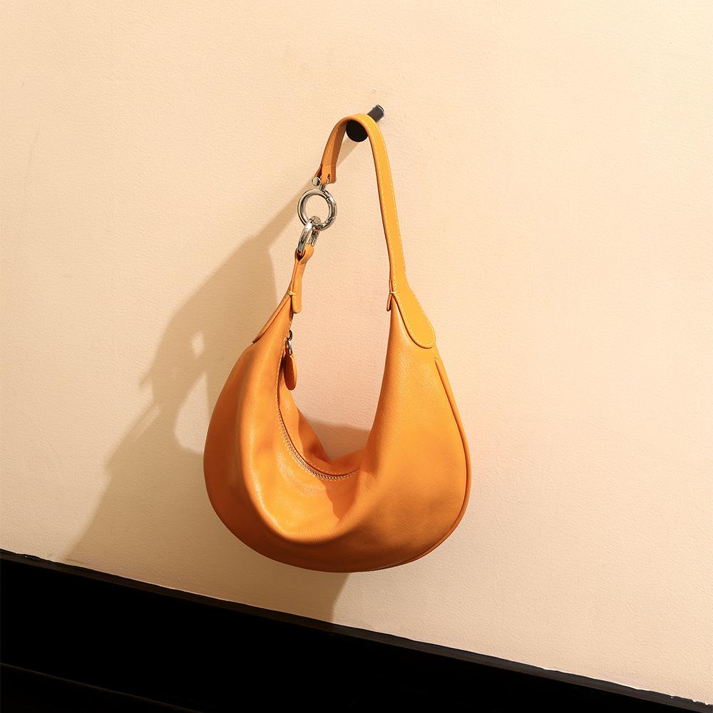 Leather Women's Bag Spring Ladies Shoulder Bag Lazily Large Capacity Hand-held Dumpling Bag Women
