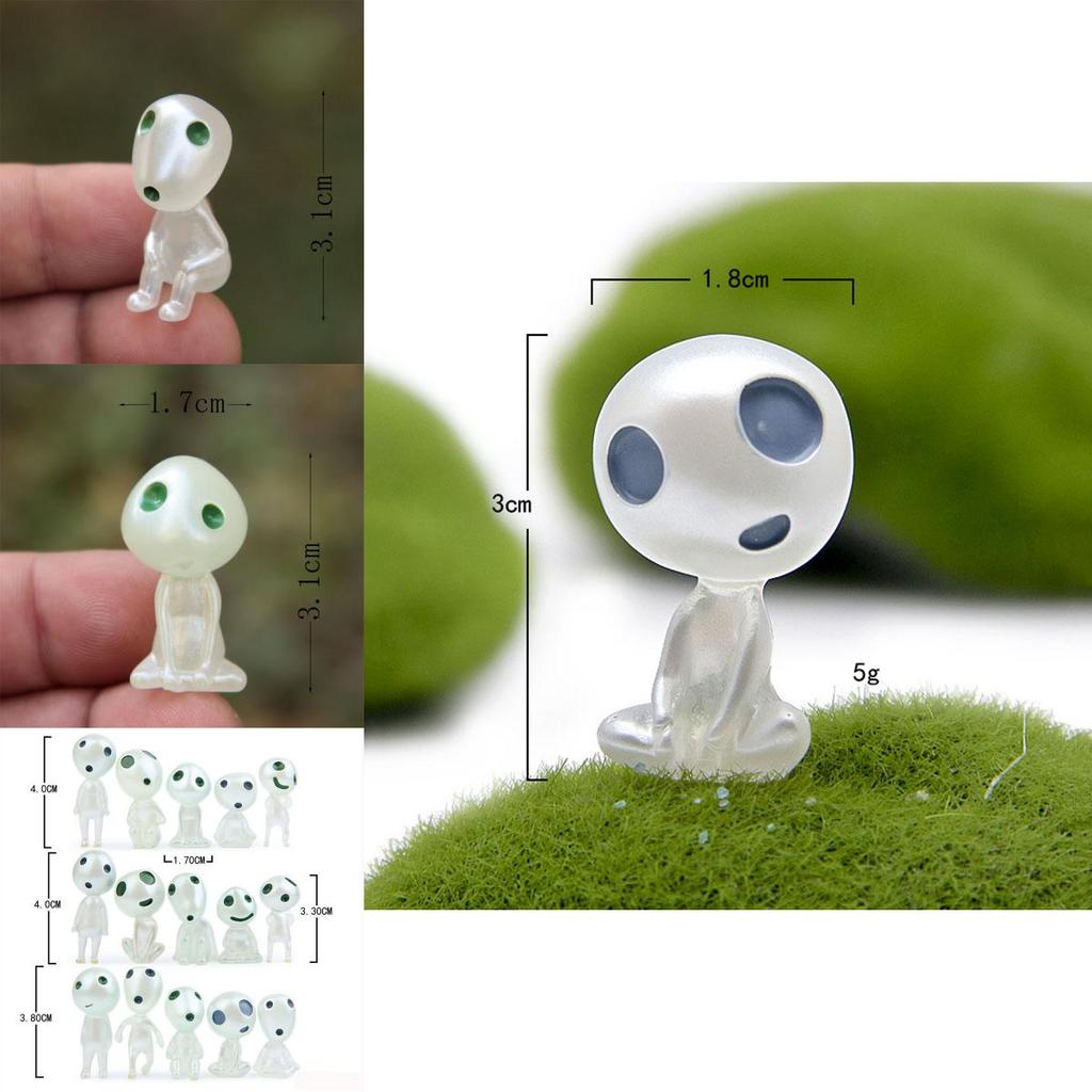 Enchanting Mini Mononoke Luminous Tree Elves Doll Ornament For Micro Landscape Bonsai