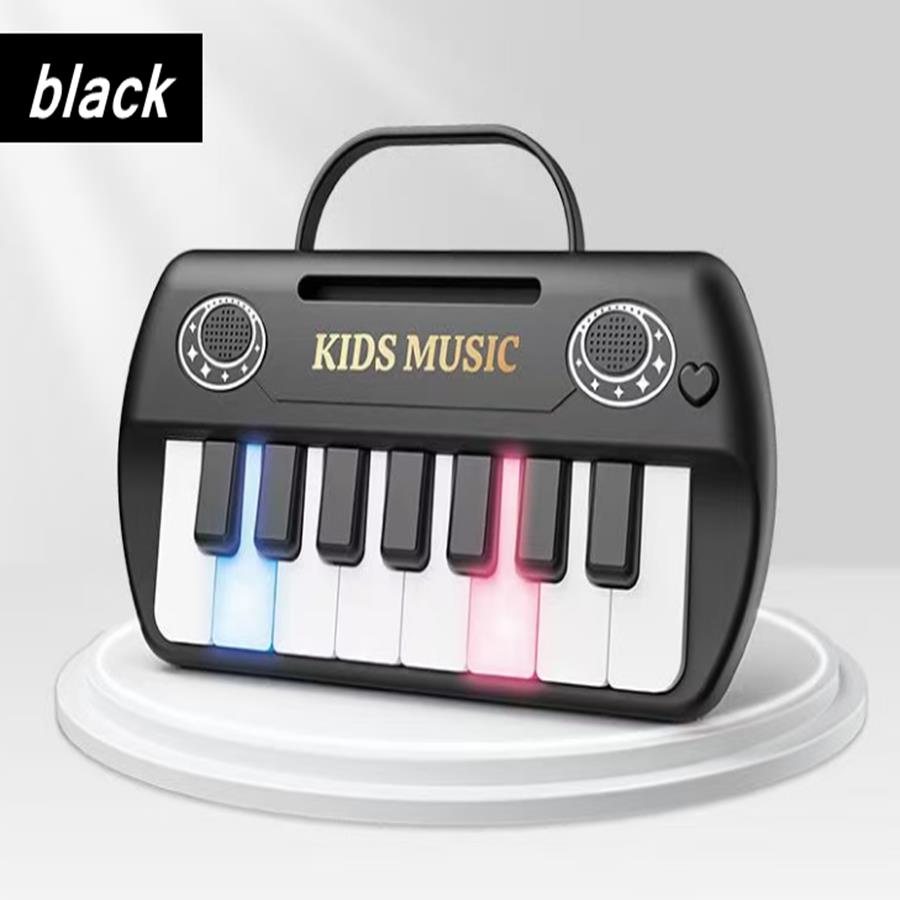 Multi-functional 15 Keys with Handle Kid Minitial Electronic Piano Portable Musical Instrument Toy with Music Score Learning Toy