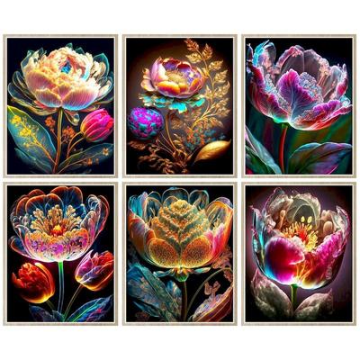 Diamant-Malerei, abstrakte Blume, voller quadratischer Bohrer, Diamant-Stickerei, Verkauf, Mosaik, Blumen-Handarbeit, Diy-Heimdekoration