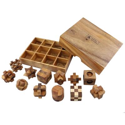 Wooden Puzzle Gentle Touch ROCKS MOTION Set of 12 Wood Puzzle - -