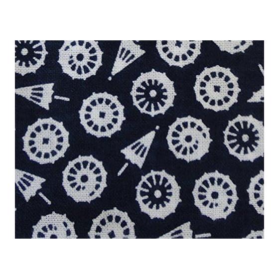 Miyamoto Komon Tenugui Japanese Traditional Hand Towel with Japanese Umbrella Pattern, 33x90cm, Fine Pattern, 100% Cotton, for Neck Wrap,