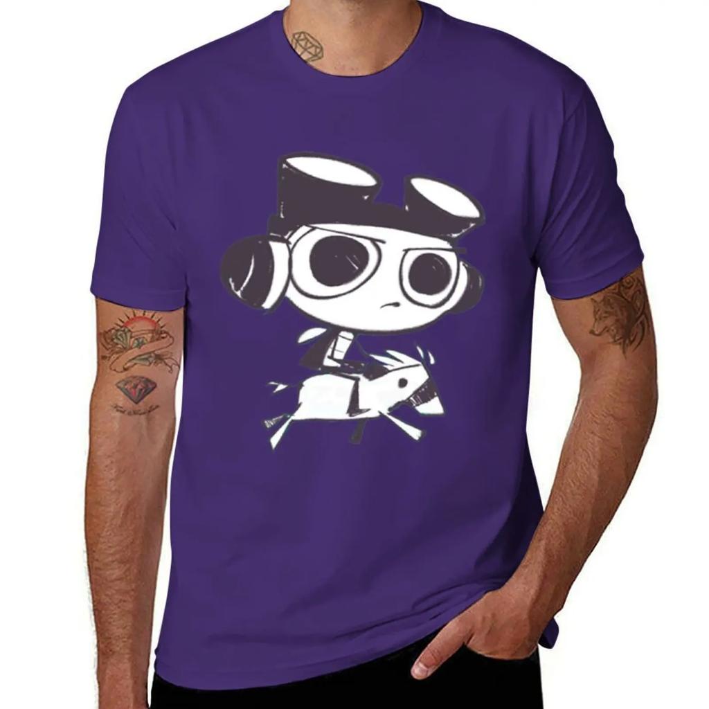 Psychonauts Raz Rides a Pony Sugarcube TShirt Anime Tshirt Tops Vintage T Shirt Unisex
