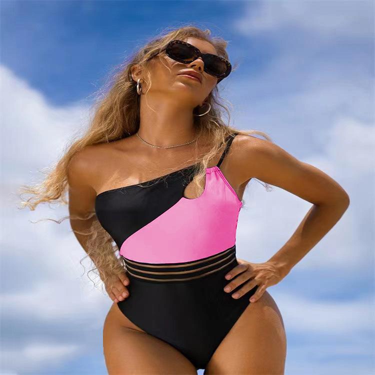 Swimsuit women's bikini one-piece swimsuit splicing bikini