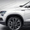 JBIW9 2PCS Metal Car Styling Sport Line Sticker Badge Car Body Side Emblem For Skoda Octavia Rapid Kodiaq Karoq Fabia Kamiq Superb