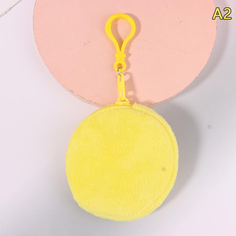 

Круглый плюшевый кошелек для монет конфетного цвета для женщин, милый однотонный чехол для мелочи, кошелек, брелок, портативные сумки для хранения наушников