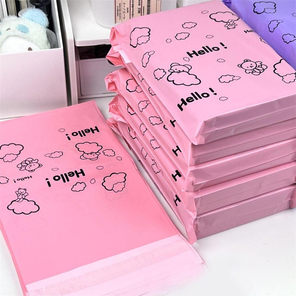 10/100PCS Cartoon Bear Packaging Bag Waterproof Self-adhesive Courier Bag 17*25CM Delivery Bag