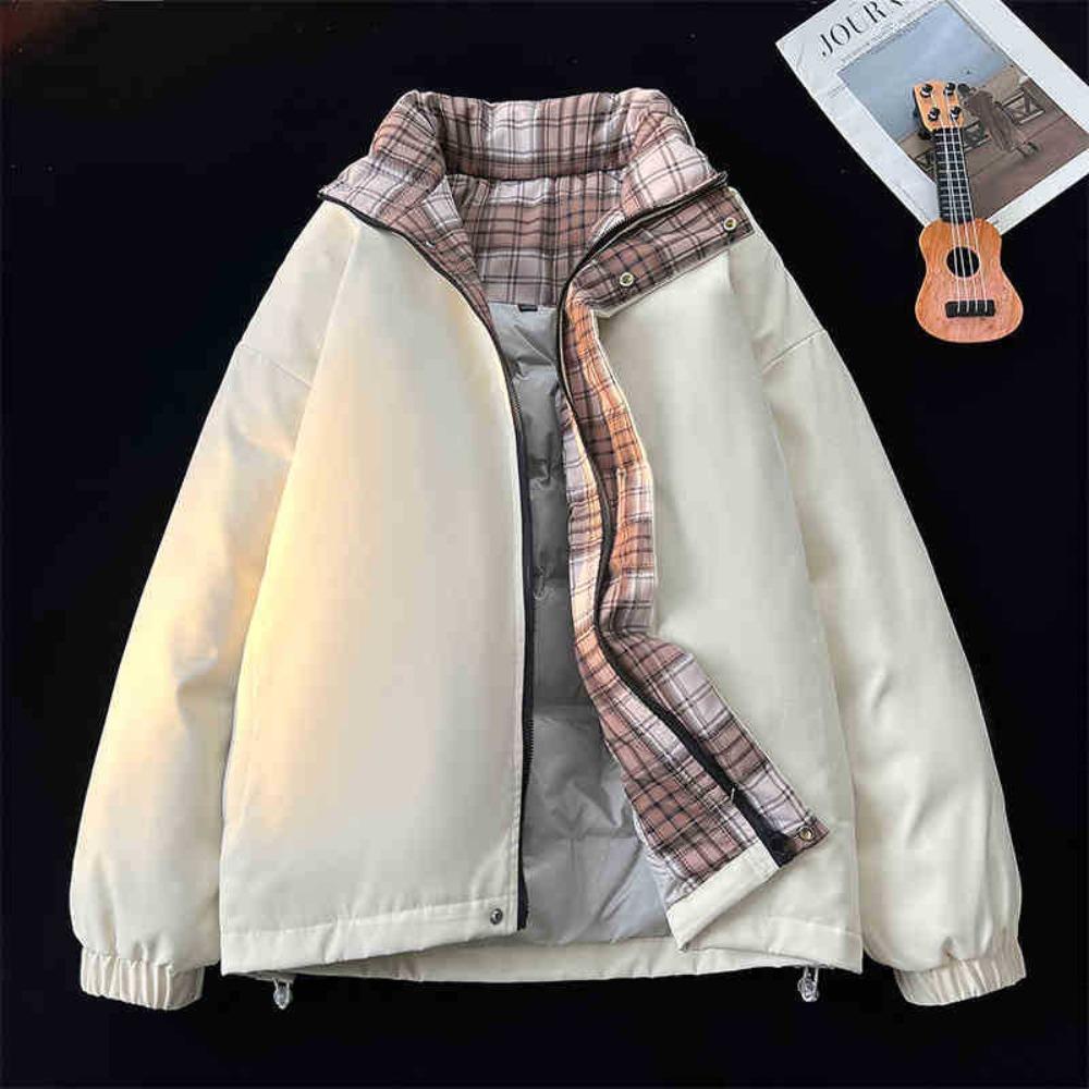 

Japanese light down jackets for men and women in winter, the new trendy brand thickened casual warm stand-up collar jacket XXXL