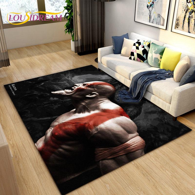 Game God of War Gamers  Area Rug Large,Carpet Rug for Living Room Bedroom Sofa Doormat Decoration,Kids Play  Non-slip Floor Mat