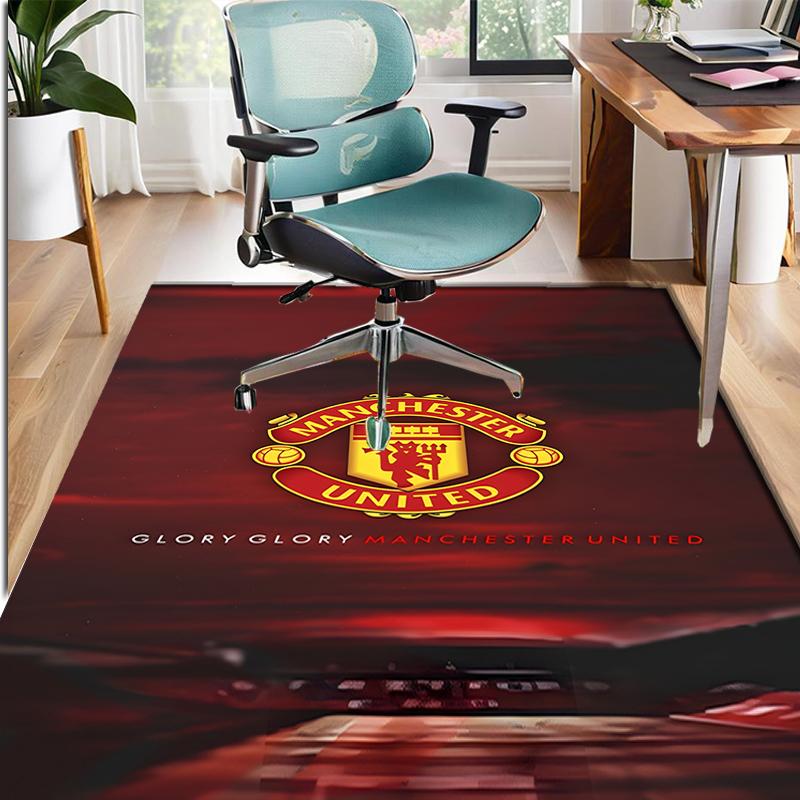 Football United F.C Pattern Rug, Indoor/Outdoor Mat, for Picnic, Gameroom, Bedroom, Office, Living Room, Home Decor Carpet, Birthday Gift
