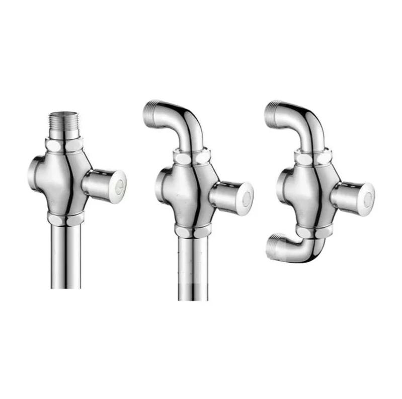 Lavatory Manual Urinal Flush Valves Copper Alloy Flush Valve 3/4" 1" Push Button Toilet Flush Valve Hand-pressed