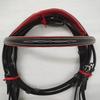 Dressage English Leather Bridle with Red Softy Padding .