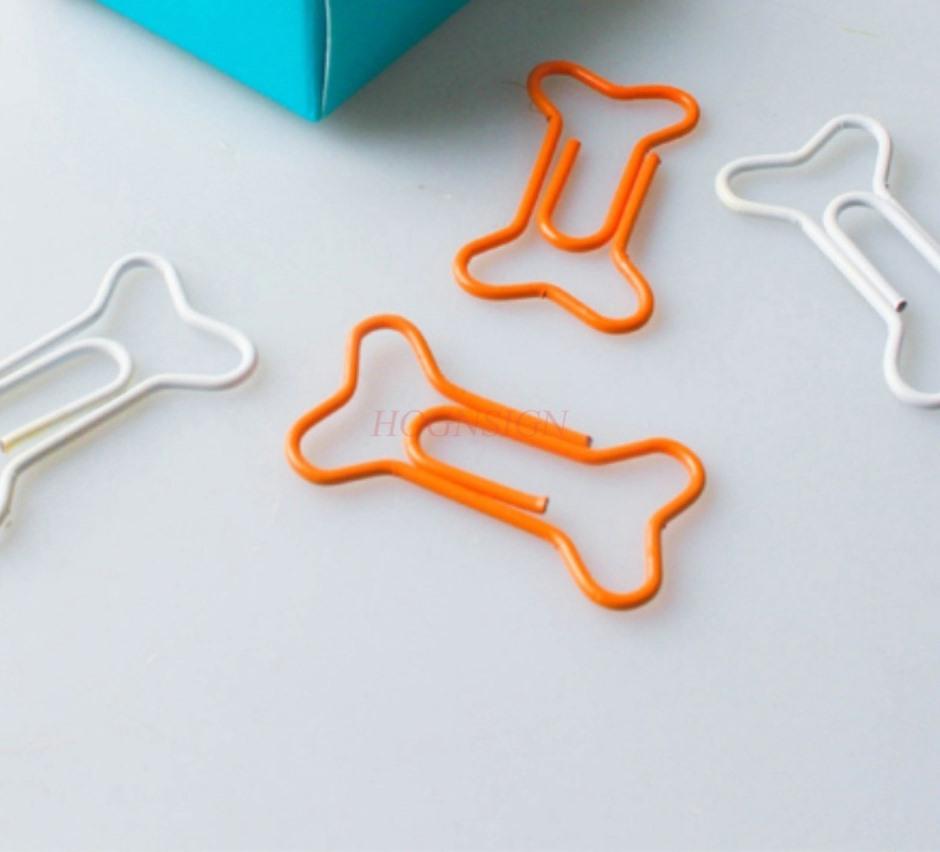 20pcs  Office Storage, Gift, Metal, Bone Paper Clip, Cute Paper Clip, Creative Clip, Invisible Export
