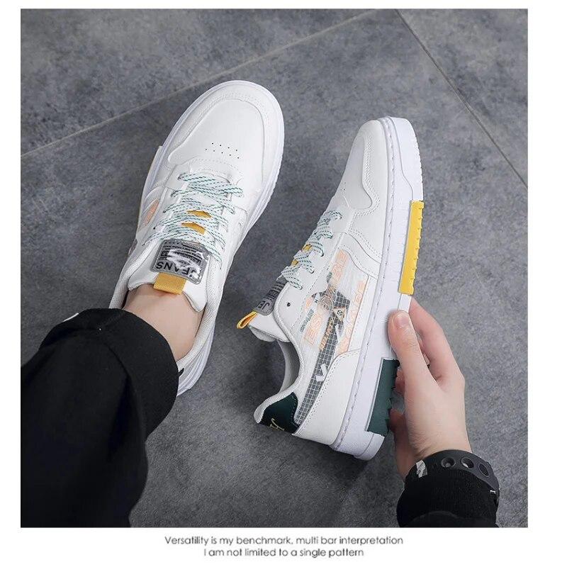 Casual Herrsneakers Streetmode Herrskateskor Utomhus Promenad Flats Skydd Snörning Skateskor