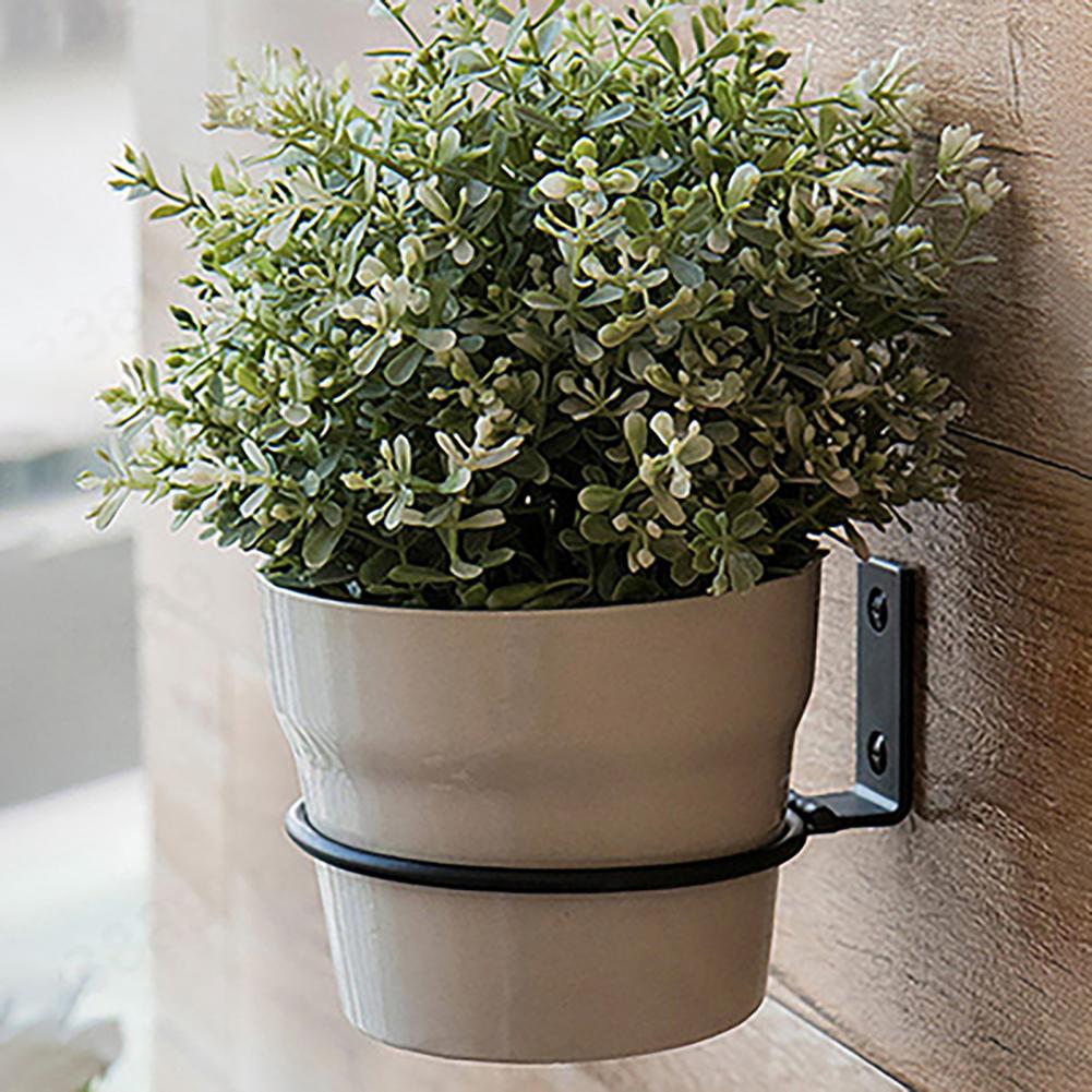 4/5/6/8 Inches Wall Mounted Flowerpot Bracket Planter Hanger Metal Hook Pot Tray Garden Planter Holder Ring Christmas Decoration