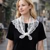 Fashion Floral Pattern Lace Scarf Embroidered Hollow Triangle Headscarf Lightweight Women Headscarf