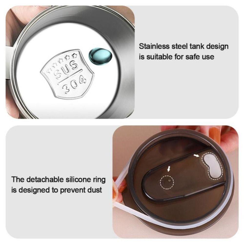 S víčkem Nerezový hrnek na kávu Dvojvrstvý Dvojstěnný Termohrnek na kávu Domov