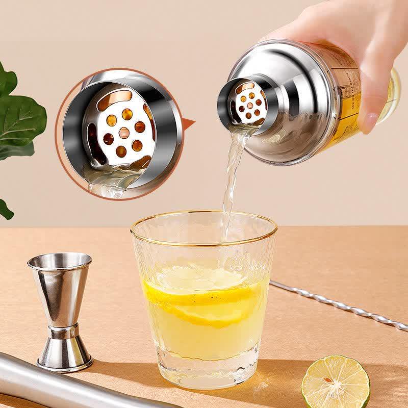 UOBO Glass Cocktail Shaker & Bartending Tool Set