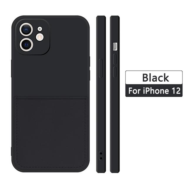 

Чехол для Iphone 11 12 13 Mini 14 Pro Max, силиконовый чехол с держателем слота для карт памяти, чехол для Iphone Xr Xs X 6 7 8 Plus Se 2022 2020 for iPhone 11