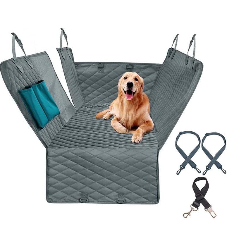 Waterproof Car Pet Seat Cover, Double Zipper Style - Rear Seat, Dirt-Resistant Mat