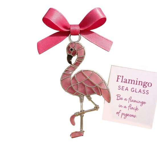 Handcrafted Bird Ornament with Blessing Card Unique Coastal-Inspired Bird Decoration for Christmas Tree And Home Artistic Bird Keepsake