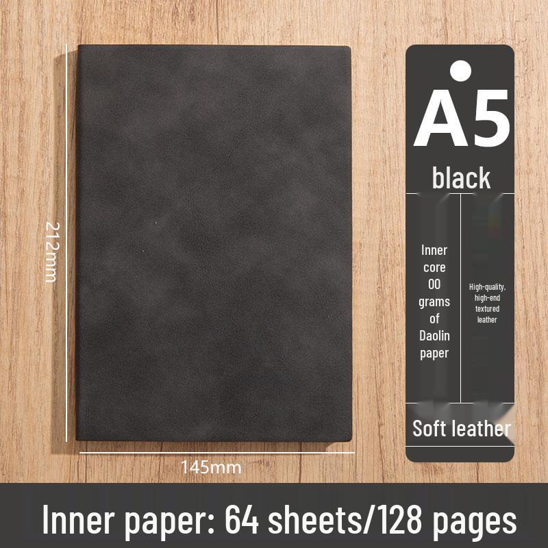 Personalized A5 Soft Leather Notebooks with Logo Printing: Custom Covers & Pages for Office Use