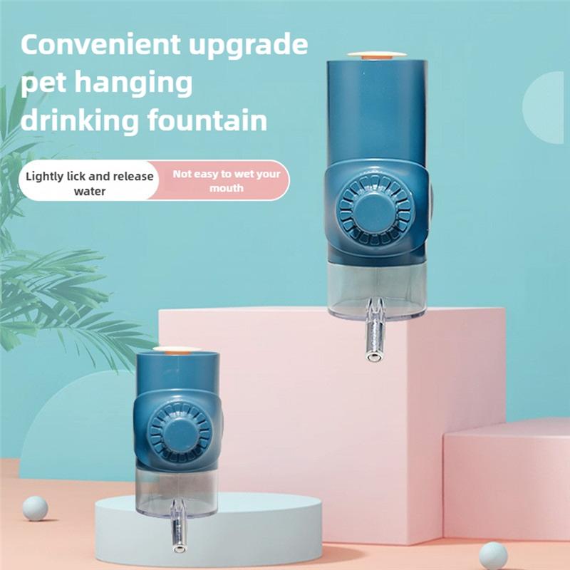 Good-Pet Cage Water Cup Simple Dog Cage Hanging Water Bottle Large Capacity Water Bottle For Cats And Dogs Dark Blue