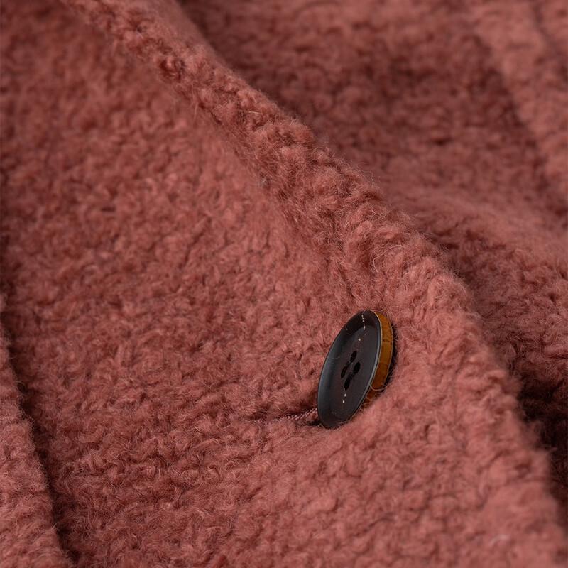 Sinuofude Women's Wool Blend Mid-Length Lapel Coat