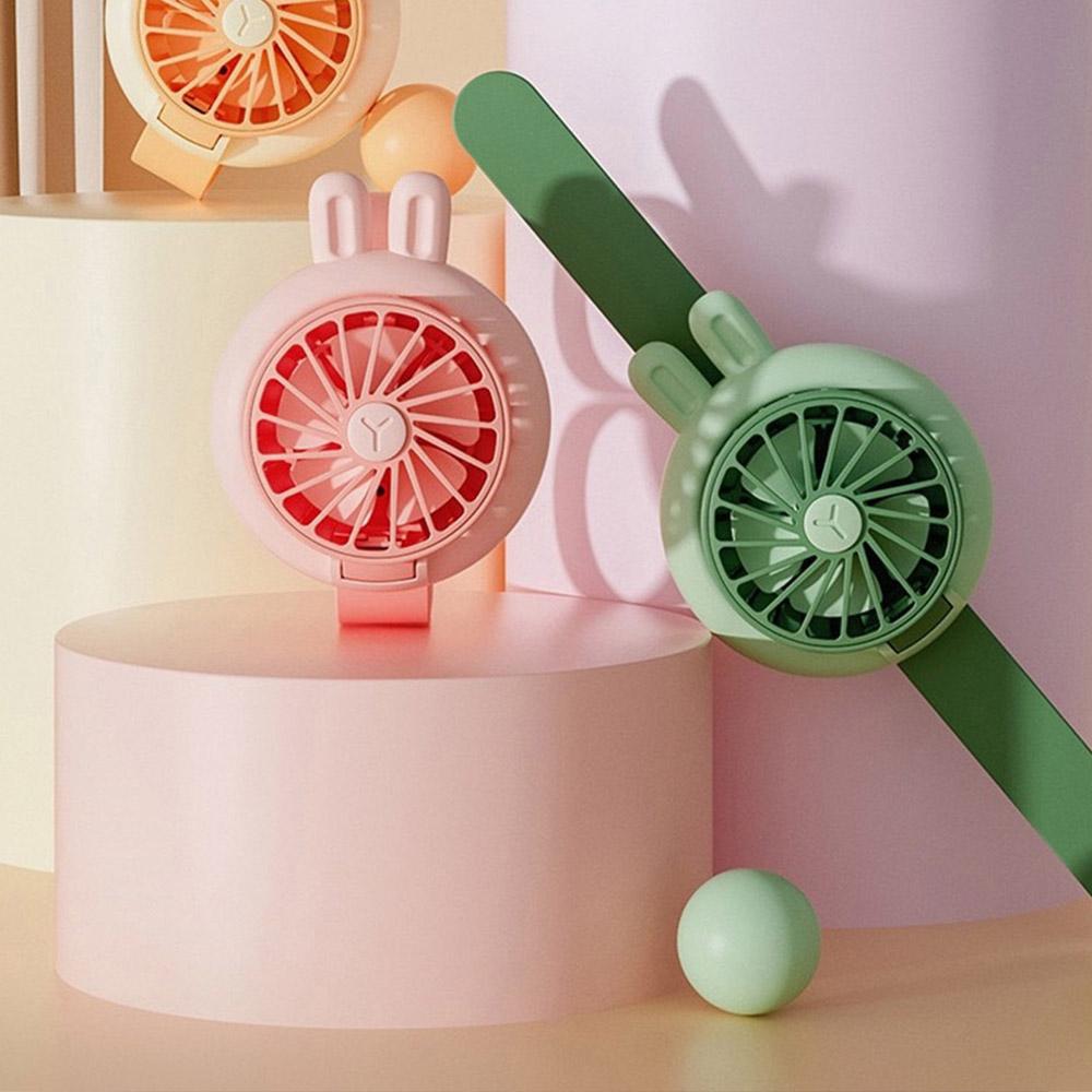 Desene animate încheietura mâinii mic ventilator mut USB încărcare student mini portabil curea jucărie cadou fani drăguț colorat iluminat aparate de răcire