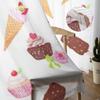 Ice Cream Cone And Cupcakes Tulle Curtain For Living Room Sheer Valance Curtain For Kitchen Bedroom Window Drapes