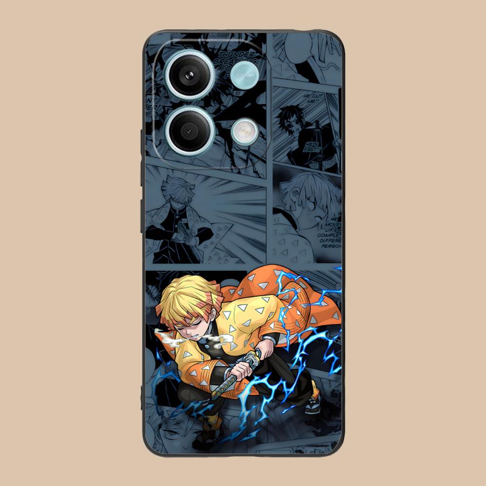 Demon Slayer Zenitsu Phone Case for POCO M6 M5 M4 M3 X7 X6 X5 X4 X3 F6 F5 F4 Pro GT 5G Colour Printing Cellphones Pretty Cover