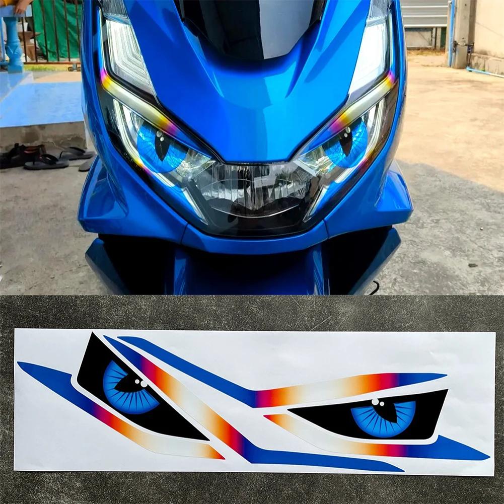Waterproof Motorcycle Devil's Eye Lamp Stickers Moto Head Light Eyes Decorative PVC Stickers Decals For Honda PCX160 PCX 160