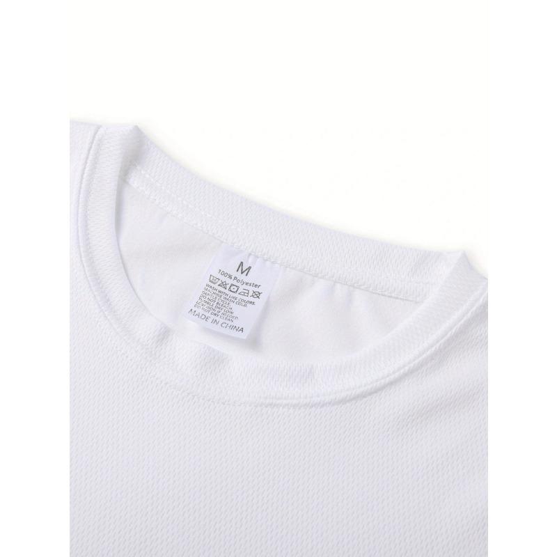 European Sizes Men'S Easy Fashion Print Classic Round Neck Breathable Material, Suitable for Outdoor Hiking And Summer Casual Wear