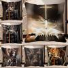 Christian Bible Jesus Christian Pillow Case Square Pillow Bedroom Sofa Leisure Comfort Cushion Car Home Decoration