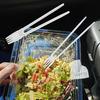 2-in-1 Fork Chopsticks Combo Reusable Eating Tool for Sushi Noodles Lightweight Portable Utensil Versatile Asian Cuisine Sticks