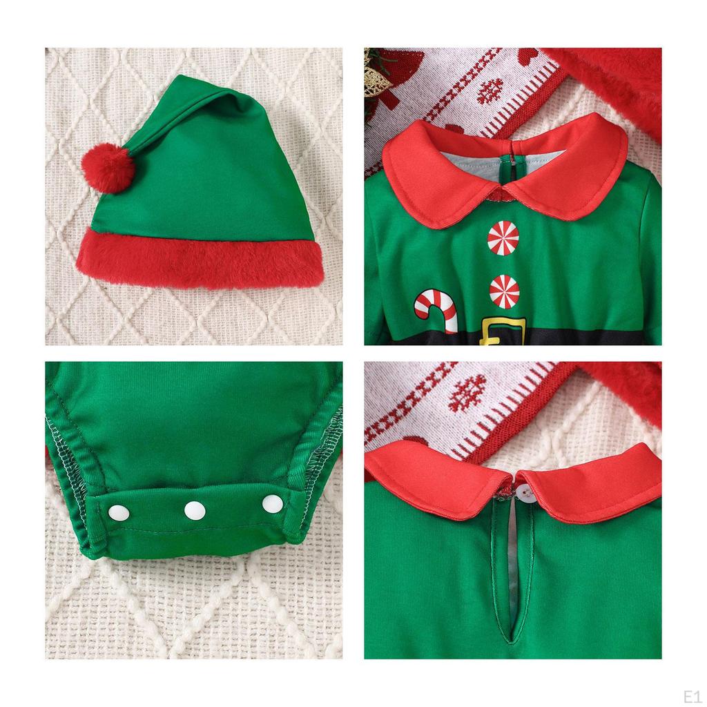 Girl Christmas Outfit Bodysuit Cute Newborn Clothes for Dress Up Carnival