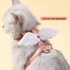 Harnais et Laisse pour Chat Ensemble Réglable Anti-évasion Gilet Doux Harnais pour Chaton Fournitures de Traction pour Animaux avec Collier Petit Chat Extérieur&