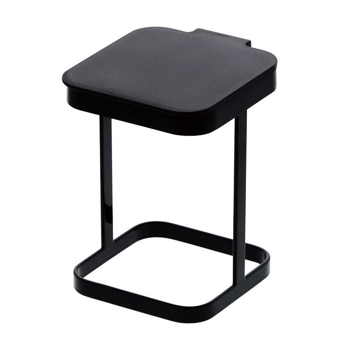 Yamazaki Poly Bag Eco Holder with Lid, Tower, Black, 3331, Approx. W12 X D13.5 X H16.7cm