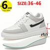 Sneakers Men Sports Elevator Shoes Height Increase Insole 6cm Man Daily Life Leisure Fashion Plus Size 36-46