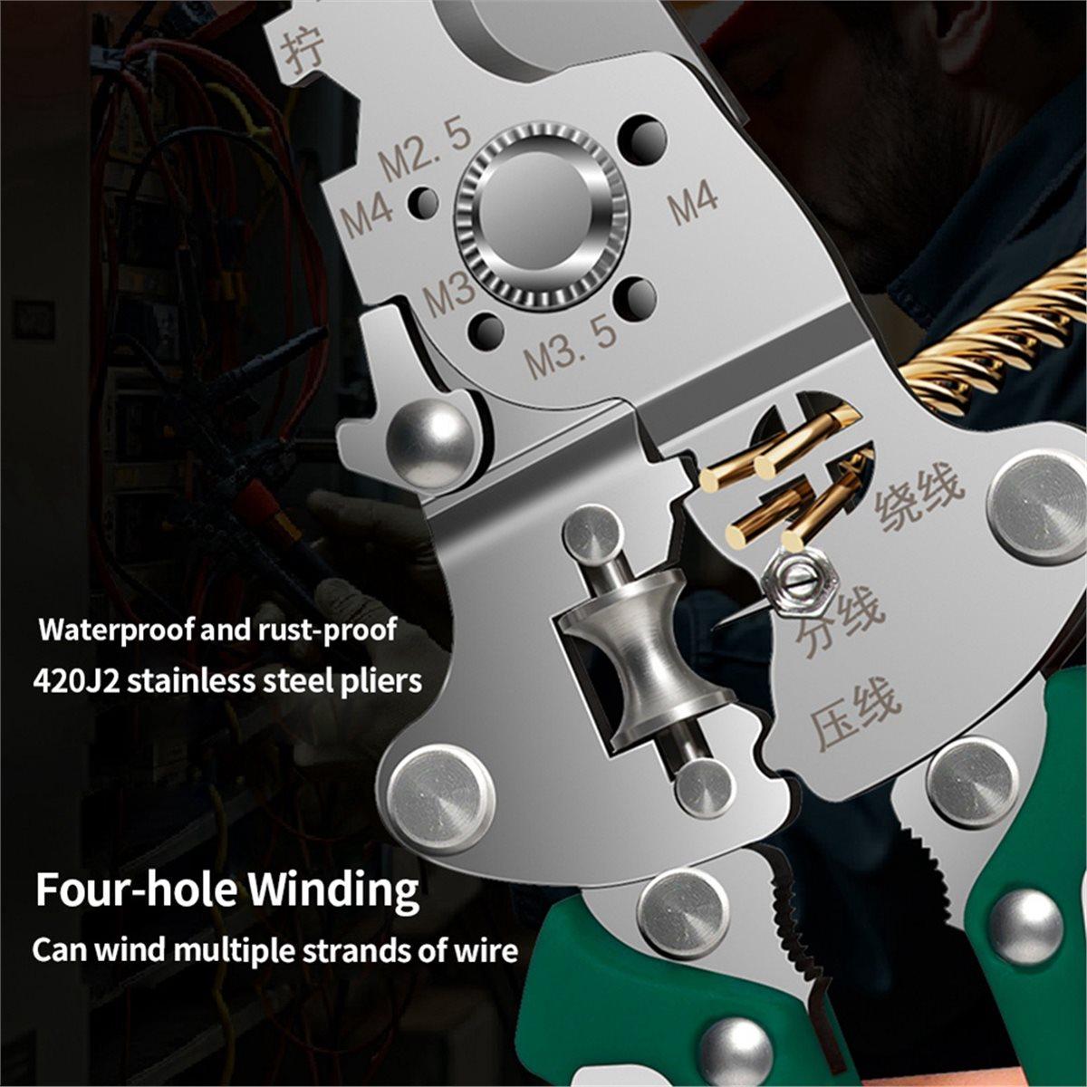 

1Pcs Multifunctional Foldable Wire Stripper with Voltage Tester and Cable Cutter for Electrician Wire Cutter and Puller China Mainland