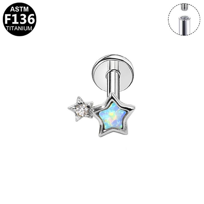 G23 Titanium Star Wing Ear Stud - Designer Style, Fashionable and Simple Piercing Jewelry